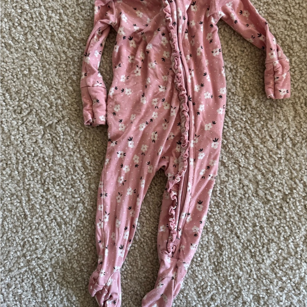 Pink Floral Kids One Piece